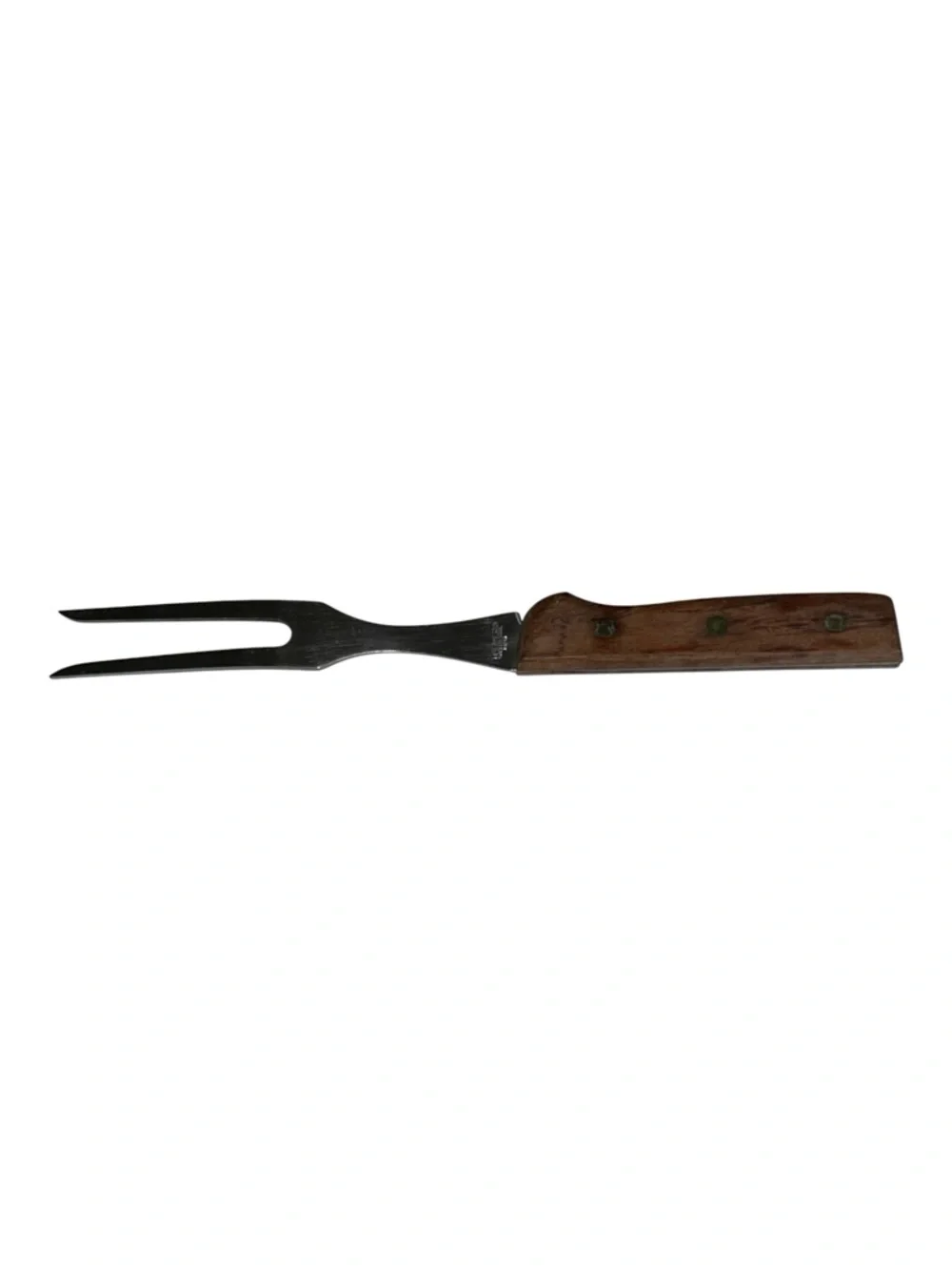 Pierre Santini Vtg Stainless Steel Carving Fork Wood‎ Handle Japan Kitchen